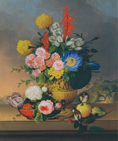 Natureza Morta com Ramos de Flores de Johann Knapp