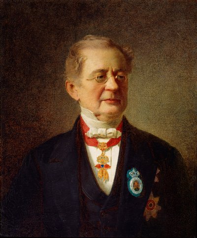 Retrato do chanceler príncipe Alexander M Gorchakov, 1867. de Johann Koler