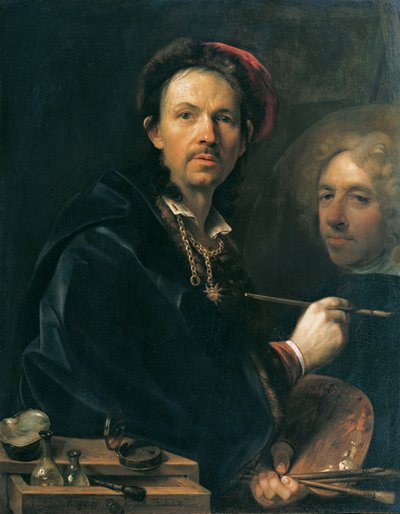 Autorretrato no cavalete de Johann Kupetzky