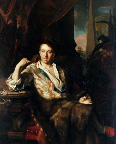 Retrato em miniatura de Karel Bruni de Johann Kupetzky