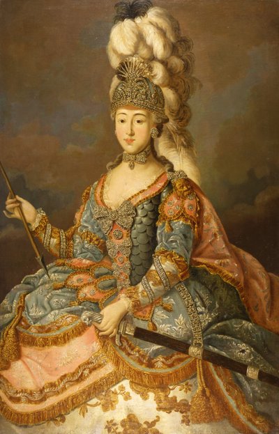 Retrato da condessa Anna Petrovna Sheremetyeva 1744-1768, 1769. de Johann Ligotsky
