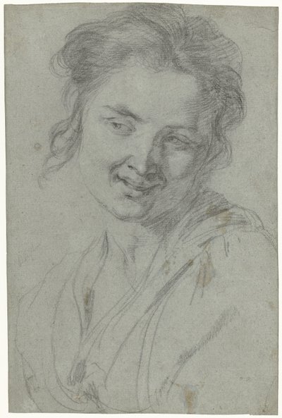Estudo de uma mulher sorridente de Johann Liss