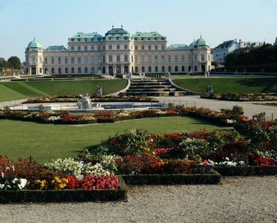 Palácio Belvedere, residência de verão do Príncipe Eugénio de Saboia ... de Johann Lukas von Hildebrandt