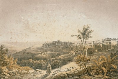 Vista de Jerusalém. Gravura por Bernatz e outros - Steinkopk JF Editore de Johann Martin Bernatz