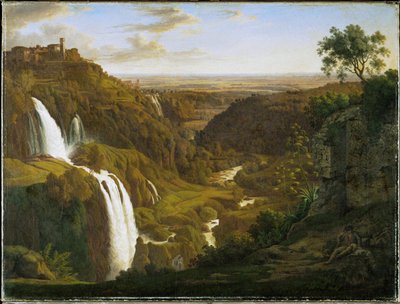Cascata perto de Tivoli, Itália de Johann Martin von Rohden