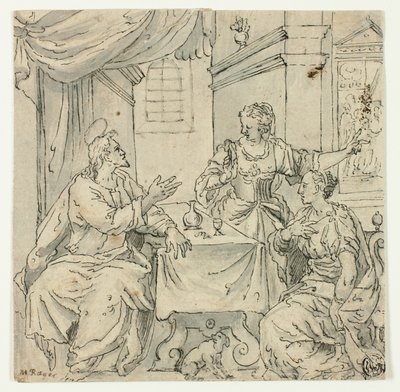 Cristo na Mesa de Maria e Marta de Johann Mathias Kager