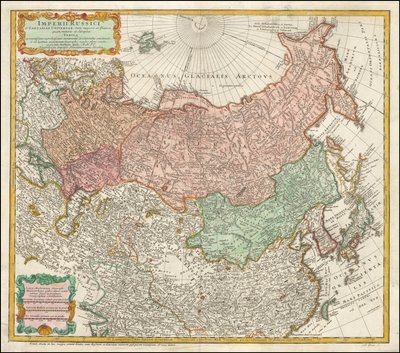 Mapa de 1730 da Rússia e da Tartária, de Johann Matthias Hase de Johann Matthias Hase