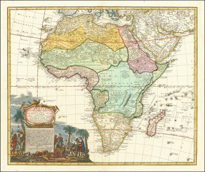 Mapa de África de 1737 de Johann Matthias Hase de Johann Matthias Hase
