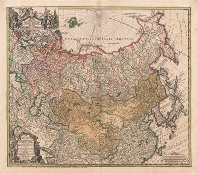 Mapa de 1739 da Rússia e da Tartária, de Johann Matthias Hase de Johann Matthias Hase