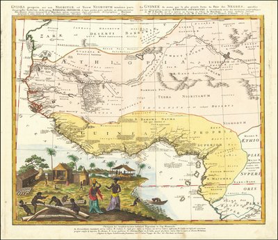 Mapa de 1743 da África Ocidental de Johann Matthias Hase de Johann Matthias Hase