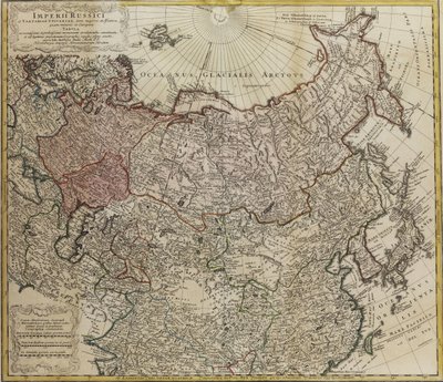 Mapa da Rússia De: de Johann Matthias Hase
