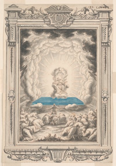 Estudo para Deus Aparece a Moisés e seus Companheiros, Gravura 171, Physica Sacra de Johann Melchior Füssli