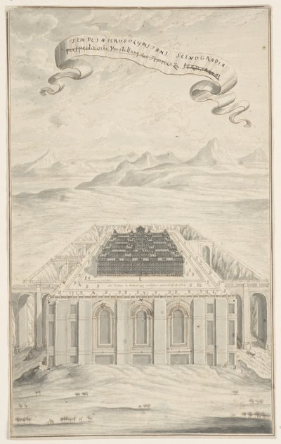Estudo para o Templo em Jerusalém, Placa 424, Physica Sacra de Johann Melchior Füssli