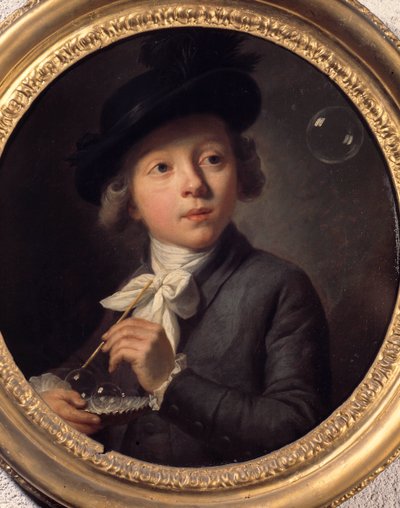 Bolhas de sabão ou um retrato de J. A. Laurens. Pintura de Melchior Wyrsch (1732-1798). 1784. Museu de Belas Artes de Besancon de Johann Melchior Joseph Wyrsch or Wursch