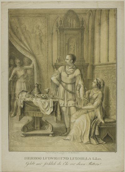 Duque Ludwig I e Ludmilla de Johann Michael Mettenleiter