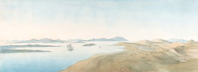 Vista Panorâmica nas Ilhas de Delos, início do século XIX. de Johann Michael Wittmer