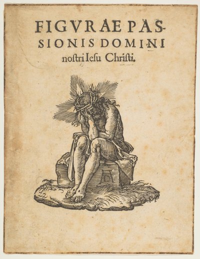 O Homem das Dores Sentado, página de rosto de A Pequena Paixão copy.n.d. de Johann Mommard