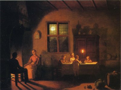Noite em casa, 1867 de Johann Mongels Culverhouse