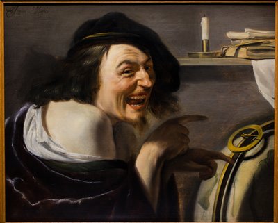 Demócrito, c. 1620 (Óleo sobre madeira) de Johann Moreelse