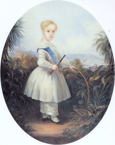 Afonso, Príncipe Imperial do Brasil, filho mais velho de D. Pedro II. 1846. de Johann Moritz Rugendas
