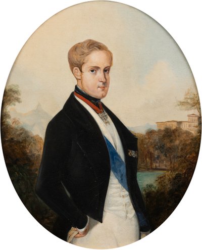Retrato do Imperador Pedro II do Brasil 1825-1891, 1846. de Johann Moritz Rugendas