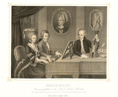 Família Mozart de Johann Nepomuk Croce della