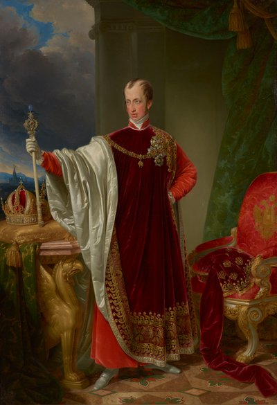 O imperador Fernando na regalia da Ordem do Velo de Ouro de Johann Nepomuk Ender