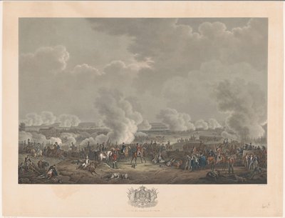 Batalha de Waterloo, 1815 Doze placas da chegada e inauguração de William I em Bruxelas e as batalhas em Quatre-Bras e Waterloo em 1815 (título da série) de Johann Nepomuk Gibèle