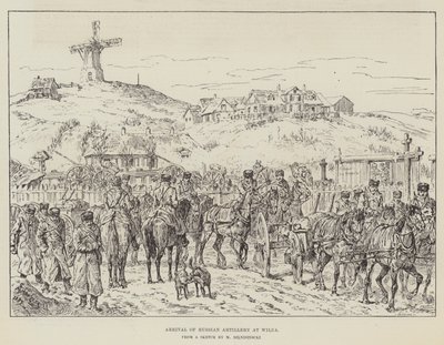Chegada da artilharia russa em Wilna de Johann Nepomuk Schonberg