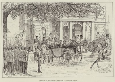Chegada do imperador alemão na casa de Osborne de Johann Nepomuk Schonberg