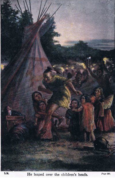 Ele saltou sobre as cabeças das crianças, 1910 de Johann Nepomuk Schonberg