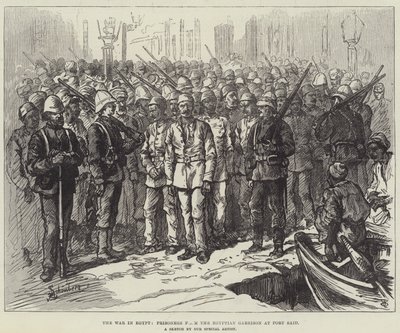 A guerra no Egito, prisioneiros da guarnição egípcia em Port Said de Johann Nepomuk Schonberg