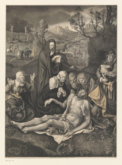 Lamentação de Cristo Obras da coleção dos irmãos Boisserée (título da série) Galerie des Frères Boisserée (título da série) de Johann Nepomuk Strixner