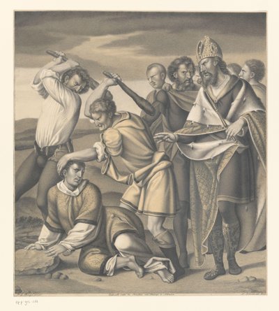 Martírio de Santo Ewald Obras da coleção dos irmãos Boisserée (título no objeto) Galerie des Frères Boisserée (título no objeto) de Johann Nepomuk Strixner