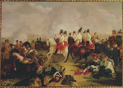 A vitória do arquiduque Carlos sobre Napoleão I em Aspern, perto de Viena ... de Johann Peter Krafft
