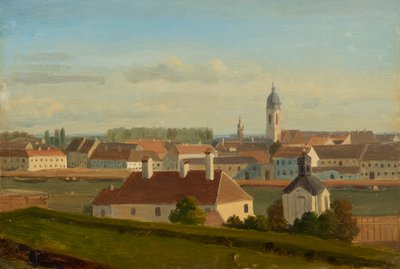 Vista sobre o Canal do Danúbio para Leopoldstadt de Johann Peter Krafft