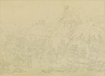 Incêndio na aldeia de Johann Peter Krafft