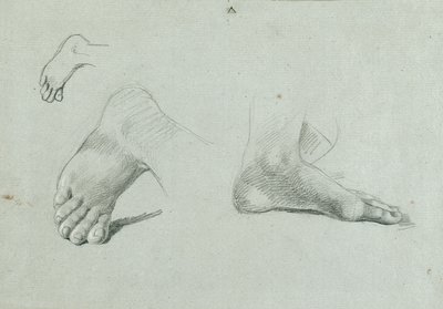 Estudo dos pés de Johann Peter Krafft