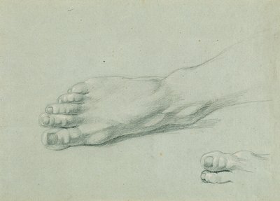 Estudo de pés para "Arindal e Daura" de Johann Peter Krafft