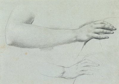 Estudo manual sobre "Arindal e Daura" de Johann Peter Krafft