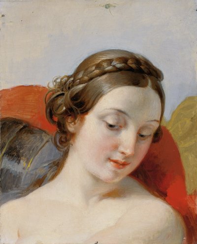 Head of a Young Girl (Estudo para "Rüdiger and Angelica") de Johann Peter Krafft