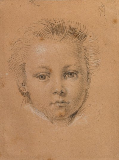 Estudo de cabeça de um menino de Johann Peter Krafft