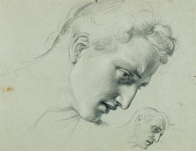 Estudo de cabeça para "Arindal e Daura" de Johann Peter Krafft