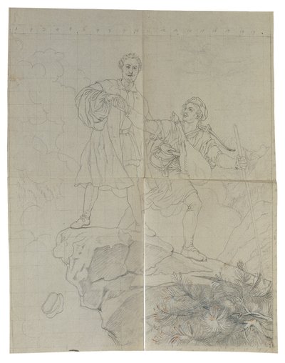 Manfred e o caçador de camurça de Johann Peter Krafft