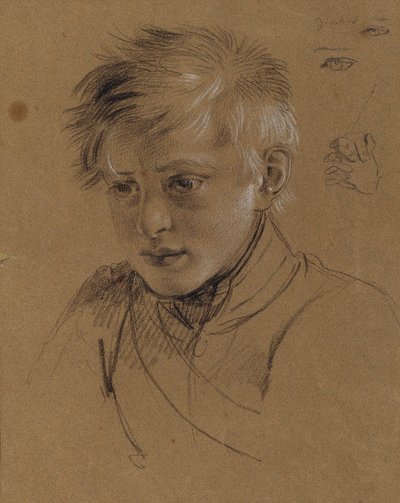 Estudo de retrato para "Arquiduque Karl com sua equipe na batalha de Aspern" de Johann Peter Krafft