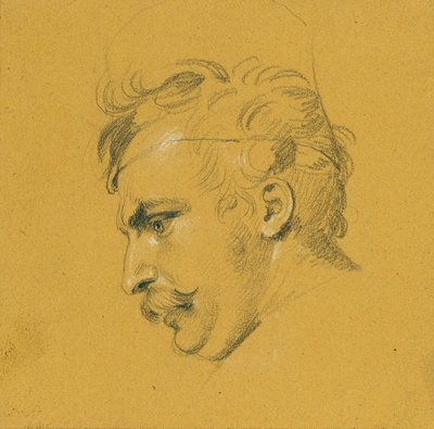 Estudo de retrato sobre o "Falha de Nikolaus Zriny em frente à Fortaleza de Szigeth" de Johann Peter Krafft