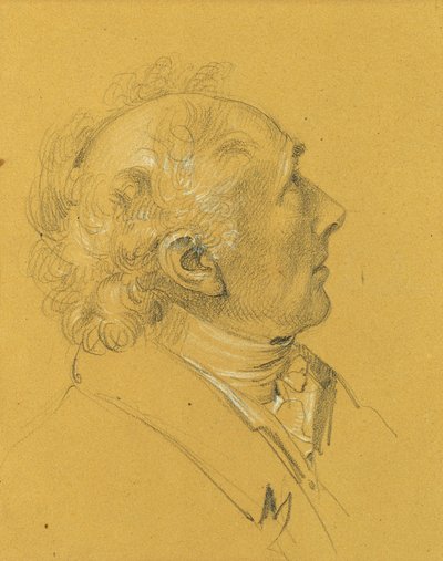 Estudo de retrato para a "Saída do Casal Imperial após uma Doença Grave do Imperador Franz I". de Johann Peter Krafft