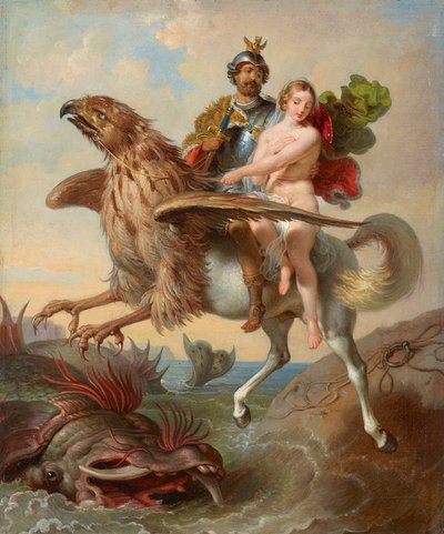 Rüdiger e Angélica (Estudo sobre "Rüdiger e Angélica") de Johann Peter Krafft