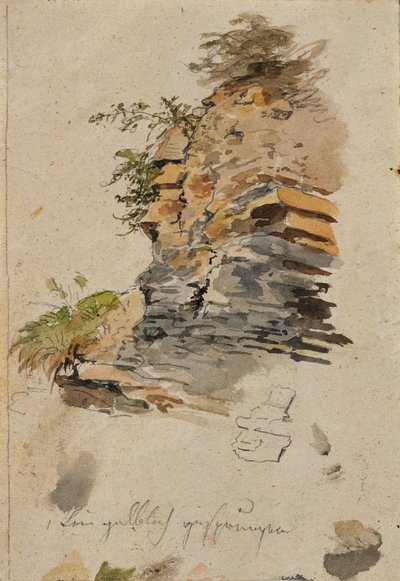 Estudo de uma rocha de Johann Peter Krafft