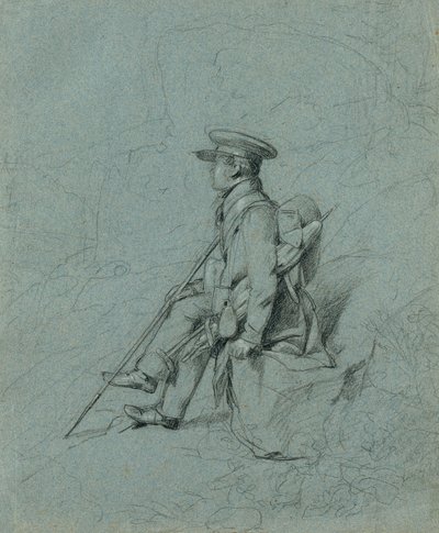 Estudo de um pintor em repouso de Johann Peter Krafft